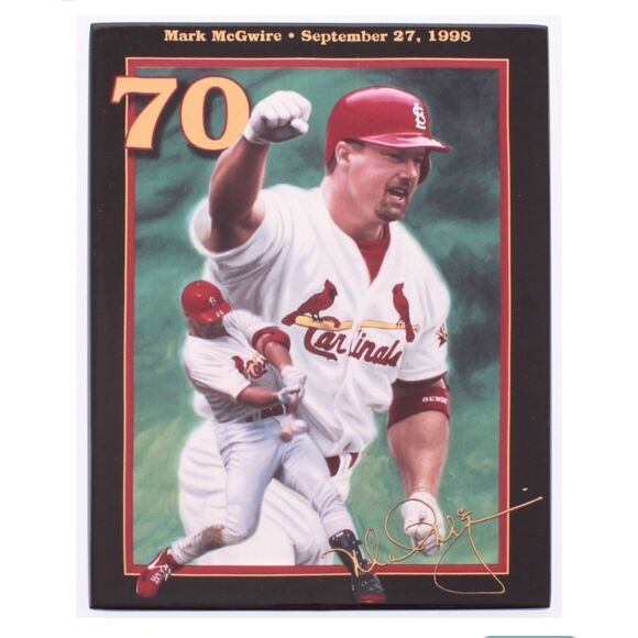 Mark McGwire #70 Bradford Exchange ceramic plate with certificate of authenticit - Picture 1 of 5